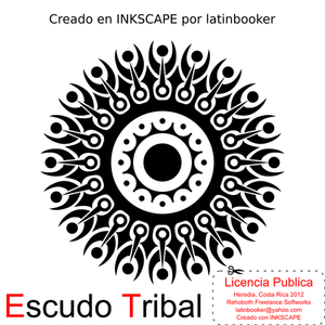 Imagen vectorial escudo tribal