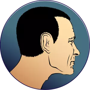 Man's head profile