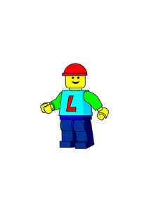 Un'immagine vettoriale di minifigure Lego