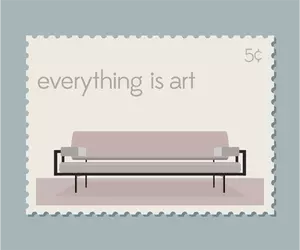 Everything is art stamp vector illustration