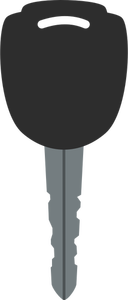 Grayscale vector image of car door key