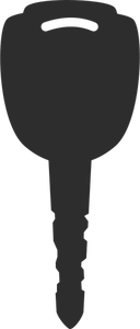 Vector image of black silhouette car door key