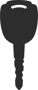 Imaginea vectorială cheie de usa silueta negru masina