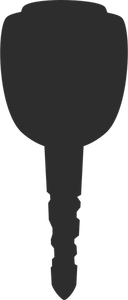 Černá silueta vektorový obrázek dveří klíč od auta