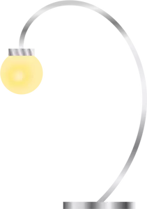 Vektorgrafikk av moderne bordlampe med gult lys