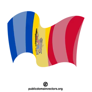Развевается государственный флаг Молдовы