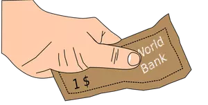 World's bank money vector image