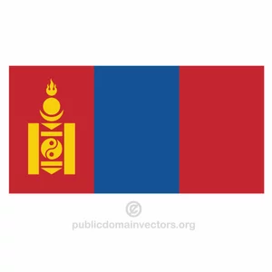Mongolsk vektor flagg