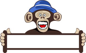 Maymun holding boş işareti