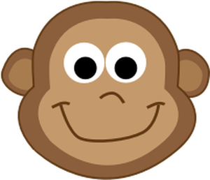 Disegno di bambino della scimmia del fumetto vettoriale