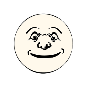 Onnellinen kuuvektorikuva