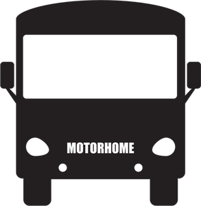 Motorhome silhouette vector clip art