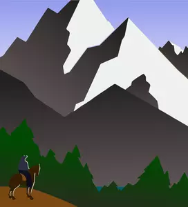 Mountain scene vector image