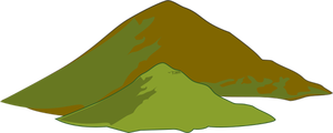 Mountains in green