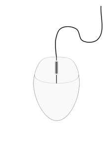 Imagine vectorială de mouse de calculator alb 1