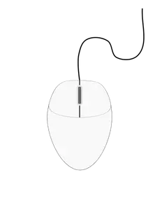 Imagine vectorială de mouse de calculator alb 1