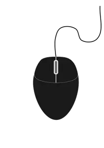 Vector clip art of black computer mouse 1