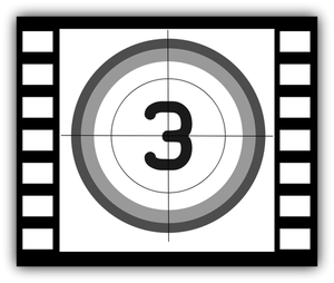 Ilustración de película cinta icono vector