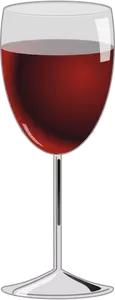 Grafica vettoriale di bicchiere di vino rosso