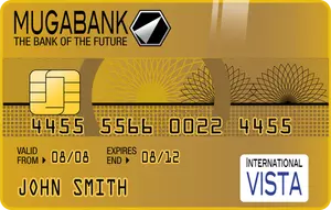 Golden Credit Card Vector