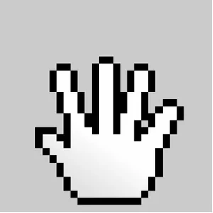 Antarmuka MultiTouch Tema Pixel Hand Open