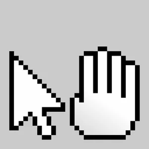 multitouch grensesnitt piksel tema mus hånd