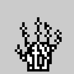 MultiTouch-grensesnitt Piksel tema Robot Håndsimulering