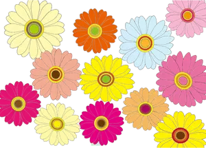 Různobarevné květy