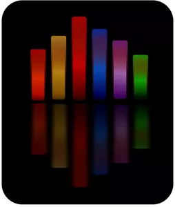 Simple music equalizer vector drawing