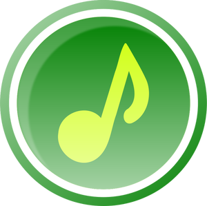 Immagine vettoriale di icona nota musicale