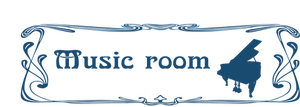 Music room door sign vector image