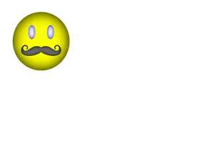 Smilefjes med Bart vektor image