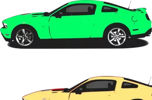 Illustrazione vettoriale del Mustang verde