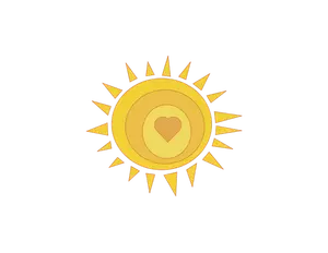 Ilustración de vector sol de amor