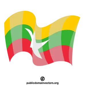 Myanmar state national flag