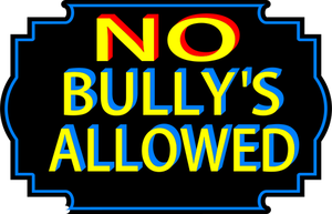 No bullies allowed vector sticker