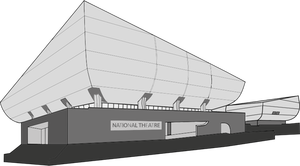 Vektör küçük resim Ulusal Tiyatro binası