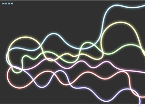 Vector illustraties van abstracte neon lijnen