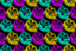 Neon blomma vektor bakgrundsbild
