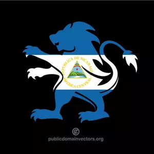 Cresta con bandiera del Nicaragua