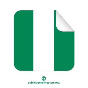 Autocollant carré drapeau nigérian