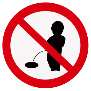 No urination vector symbol
