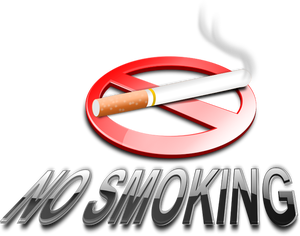 3D no smoking sign vector clip art