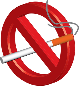 Kein Rauchen 3D-Symbol Vektor-ClipArt