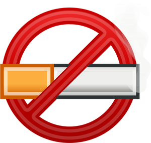Ingen rökning 3D symbol vector bild