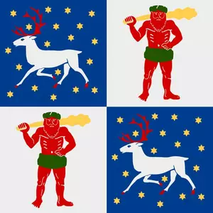 Flagge der Provinz Norrbotten