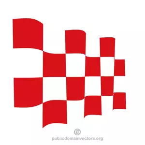 Wavy flag of North Brabant