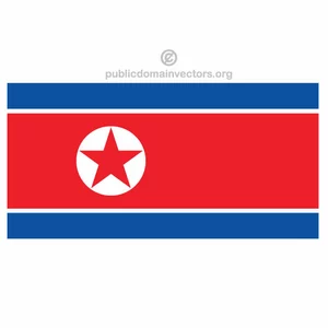 Drapeau de vecteur de la Corée du Nord