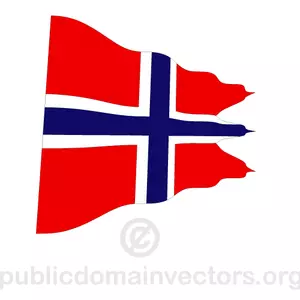 Wellenförmige norwegische Flagge