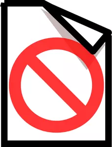 Vektorgrafikk av forbudte dokumentikonet datamaskinen OS